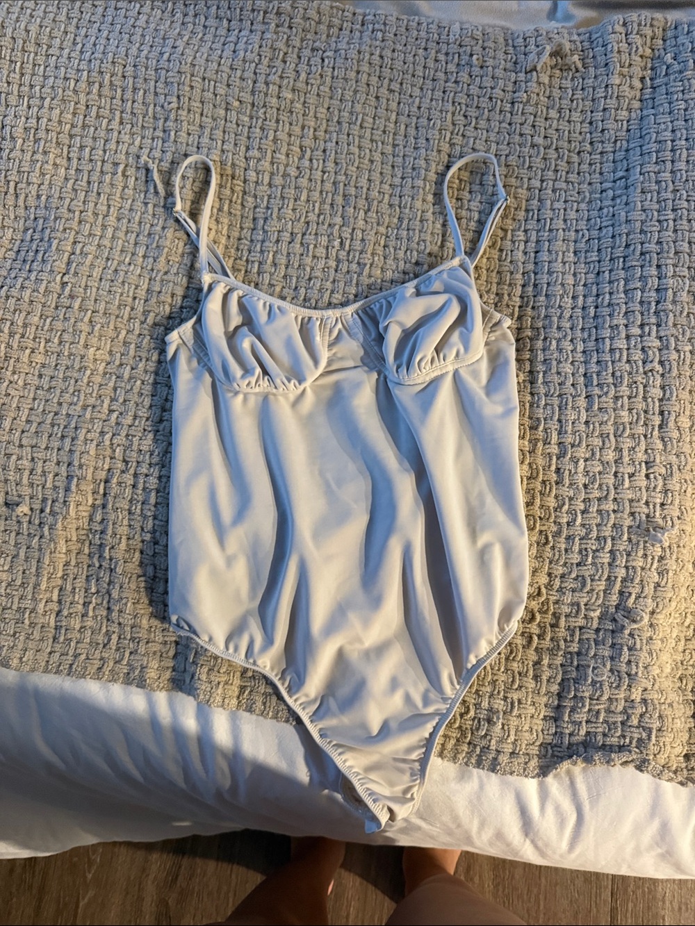 DANIELLE BERNSTEIN Cream Scoop Neck Bodysuit